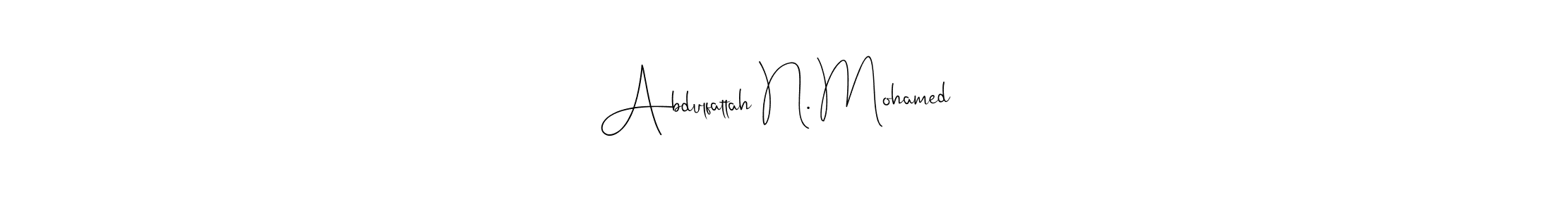 You should practise on your own different ways (Andilay-7BmLP) to write your name (Abdulfattah N. Mohamed) in signature. don't let someone else do it for you. Abdulfattah N. Mohamed signature style 4 images and pictures png