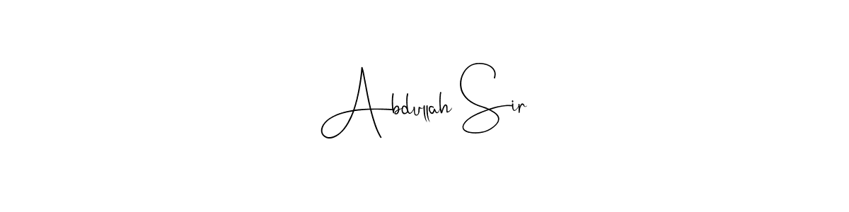 Make a beautiful signature design for name Abdullah Sir. With this signature (Andilay-7BmLP) style, you can create a handwritten signature for free. Abdullah Sir signature style 4 images and pictures png