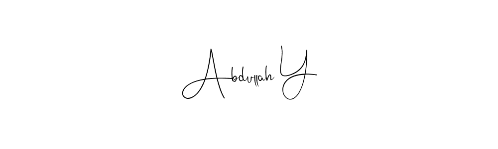 Design your own signature with our free online signature maker. With this signature software, you can create a handwritten (Andilay-7BmLP) signature for name Abdullah Y. Abdullah Y signature style 4 images and pictures png