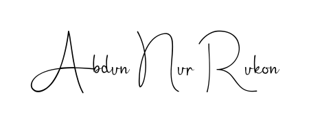 A classic penmanship look for Abdun Nur Rukon. The Andilay-7BmLP font brings timeless elegance and confidence to every signed document. Abdun Nur Rukon signature style 4 images and pictures png
