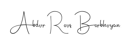 You can use this online signature creator to create a handwritten signature for the name Abdur Rouf Borbhuyan. This is the best online autograph maker. Abdur Rouf Borbhuyan signature style 4 images and pictures png