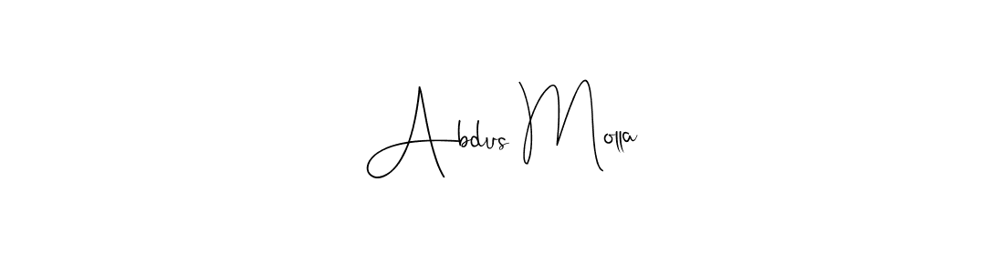 Design your own signature with our free online signature maker. With this signature software, you can create a handwritten (Andilay-7BmLP) signature for name Abdus Molla. Abdus Molla signature style 4 images and pictures png