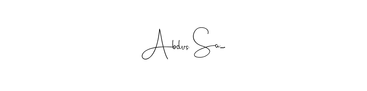 How to make Abdus Sa.... name signature. Use Andilay-7BmLP style for creating short signs online. This is the latest handwritten sign. Abdus Sa.... signature style 4 images and pictures png