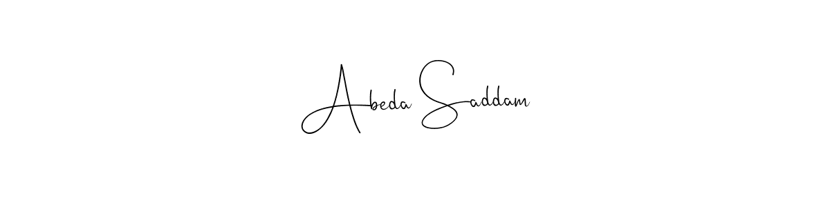 Also You can easily find your signature by using the search form. We will create Abeda Saddam name handwritten signature images for you free of cost using Andilay-7BmLP sign style. Abeda Saddam signature style 4 images and pictures png