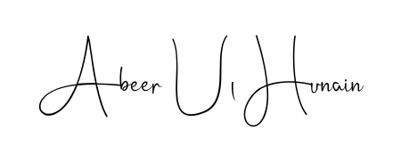 Get an exclusive digital autograph for Abeer Ul Hunain. The Andilay-7BmLP typeface captures the charm of real penmanship on paper. Abeer Ul Hunain signature style 4 images and pictures png