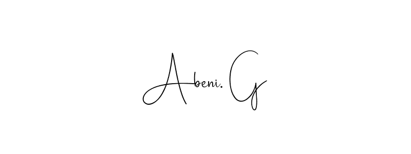 Make a beautiful signature design for name Abeni. G. With this signature (Andilay-7BmLP) style, you can create a handwritten signature for free. Abeni. G signature style 4 images and pictures png