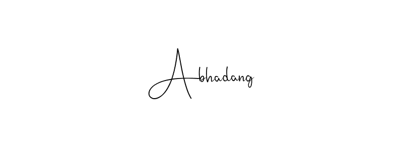 Make a beautiful signature design for name Abhadang. With this signature (Andilay-7BmLP) style, you can create a handwritten signature for free. Abhadang signature style 4 images and pictures png