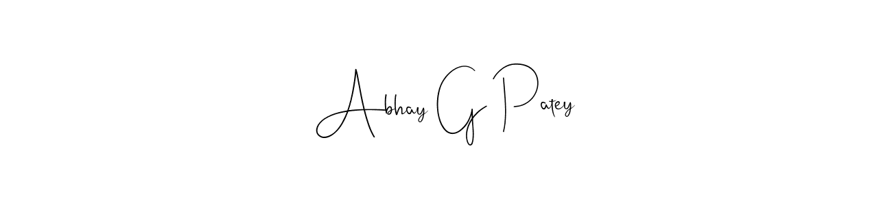 Also You can easily find your signature by using the search form. We will create Abhay G Patey name handwritten signature images for you free of cost using Andilay-7BmLP sign style. Abhay G Patey signature style 4 images and pictures png