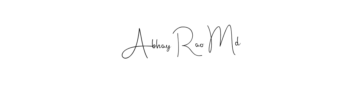 The best way (Andilay-7BmLP) to make a short signature is to pick only two or three words in your name. The name Abhay Rao Md include a total of six letters. For converting this name. Abhay Rao Md signature style 4 images and pictures png