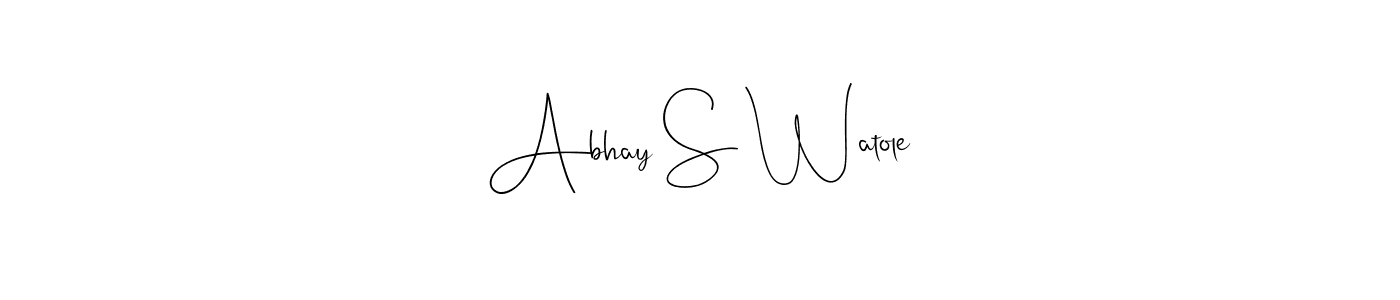 Create a beautiful signature design for name Abhay S Watole. With this signature (Andilay-7BmLP) fonts, you can make a handwritten signature for free. Abhay S Watole signature style 4 images and pictures png