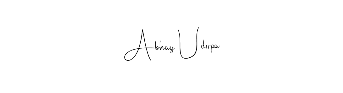How to make Abhay Udupa signature? Andilay-7BmLP is a professional autograph style. Create handwritten signature for Abhay Udupa name. Abhay Udupa signature style 4 images and pictures png