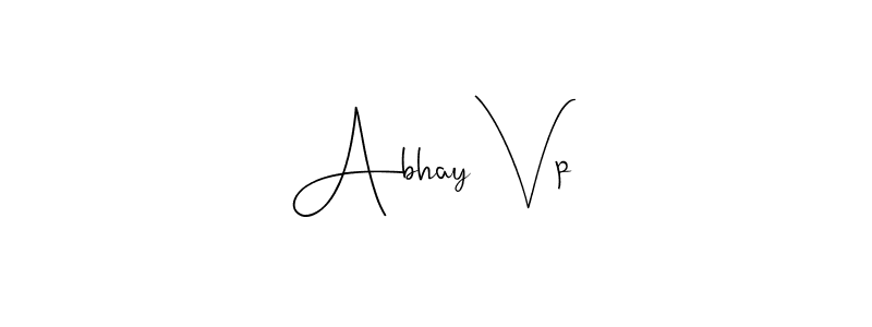 Design your own signature with our free online signature maker. With this signature software, you can create a handwritten (Andilay-7BmLP) signature for name Abhay Vp. Abhay Vp signature style 4 images and pictures png