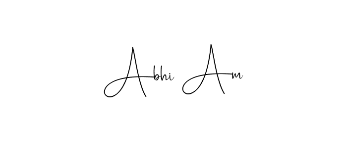 Also we have Abhi Am name is the best signature style. Create professional handwritten signature collection using Andilay-7BmLP autograph style. Abhi Am signature style 4 images and pictures png