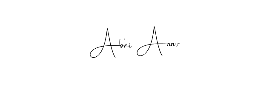 Use a signature maker to create a handwritten signature online. With this signature software, you can design (Andilay-7BmLP) your own signature for name Abhi Annu. Abhi Annu signature style 4 images and pictures png