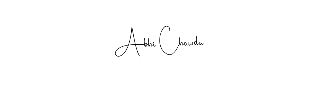 if you are searching for the best signature style for your name Abhi Chawda. so please give up your signature search. here we have designed multiple signature styles  using Andilay-7BmLP. Abhi Chawda signature style 4 images and pictures png