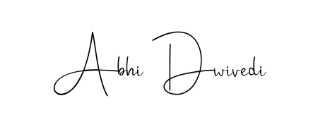 A timeless handwritten aesthetic for Abhi Dwivedi. The Andilay-7BmLP font gives your signature a handcrafted feel with natural curves. Abhi Dwivedi signature style 4 images and pictures png