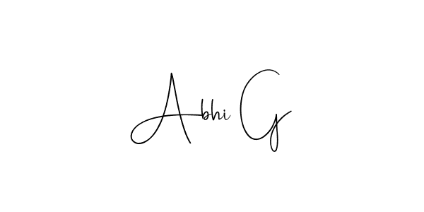 Also You can easily find your signature by using the search form. We will create Abhi G name handwritten signature images for you free of cost using Andilay-7BmLP sign style. Abhi G signature style 4 images and pictures png