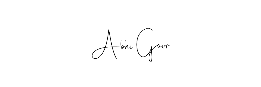 Make a beautiful signature design for name Abhi Gaur. With this signature (Andilay-7BmLP) style, you can create a handwritten signature for free. Abhi Gaur signature style 4 images and pictures png