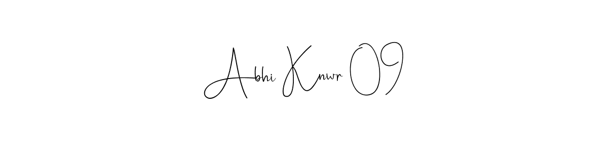 How to make Abhi Knwr 09 signature? Andilay-7BmLP is a professional autograph style. Create handwritten signature for Abhi Knwr 09 name. Abhi Knwr 09 signature style 4 images and pictures png