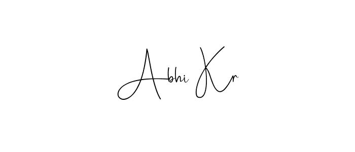 Make a beautiful signature design for name Abhi Kr. With this signature (Andilay-7BmLP) style, you can create a handwritten signature for free. Abhi Kr signature style 4 images and pictures png