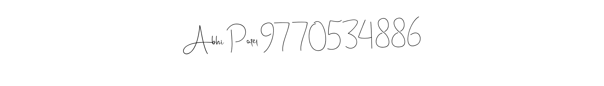 Andilay-7BmLP is a professional signature style that is perfect for those who want to add a touch of class to their signature. It is also a great choice for those who want to make their signature more unique. Get Abhi Patel 9770534886 name to fancy signature for free. Abhi Patel 9770534886 signature style 4 images and pictures png