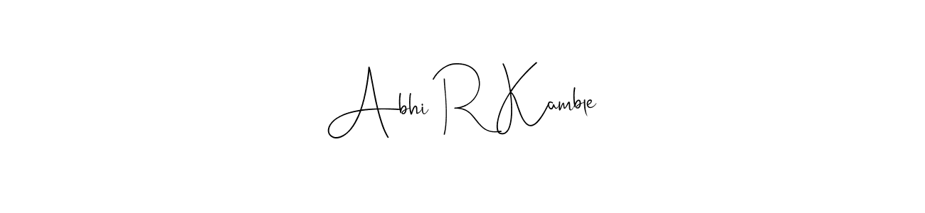 This is the best signature style for the Abhi R Kamble name. Also you like these signature font (Andilay-7BmLP). Mix name signature. Abhi R Kamble signature style 4 images and pictures png