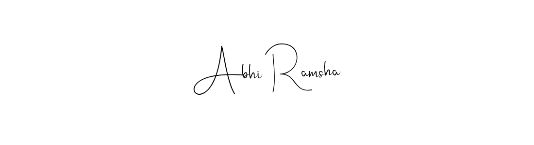 Also we have Abhi Ramsha name is the best signature style. Create professional handwritten signature collection using Andilay-7BmLP autograph style. Abhi Ramsha signature style 4 images and pictures png