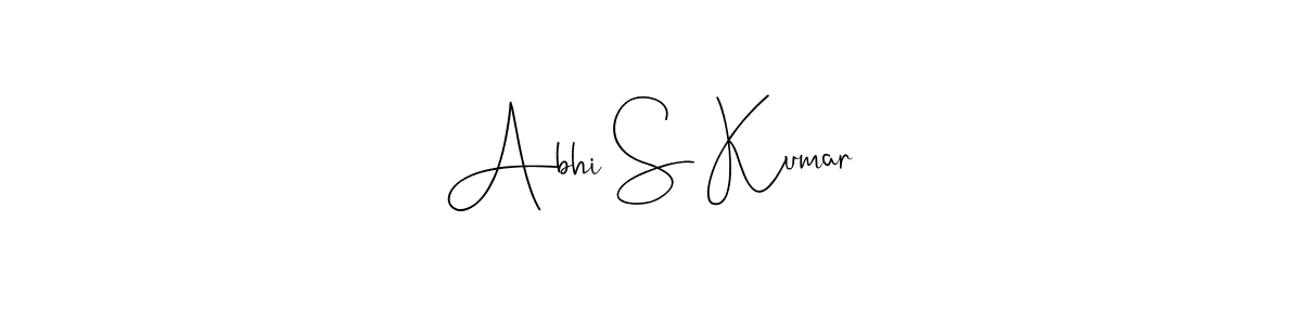 Make a beautiful signature design for name Abhi S Kumar. With this signature (Andilay-7BmLP) style, you can create a handwritten signature for free. Abhi S Kumar signature style 4 images and pictures png