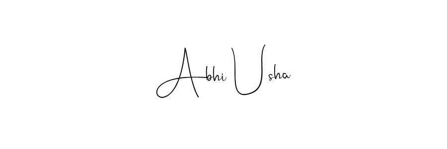 Create a beautiful signature design for name Abhi Usha. With this signature (Andilay-7BmLP) fonts, you can make a handwritten signature for free. Abhi Usha signature style 4 images and pictures png