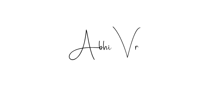 It looks lik you need a new signature style for name Abhi Vr. Design unique handwritten (Andilay-7BmLP) signature with our free signature maker in just a few clicks. Abhi Vr signature style 4 images and pictures png