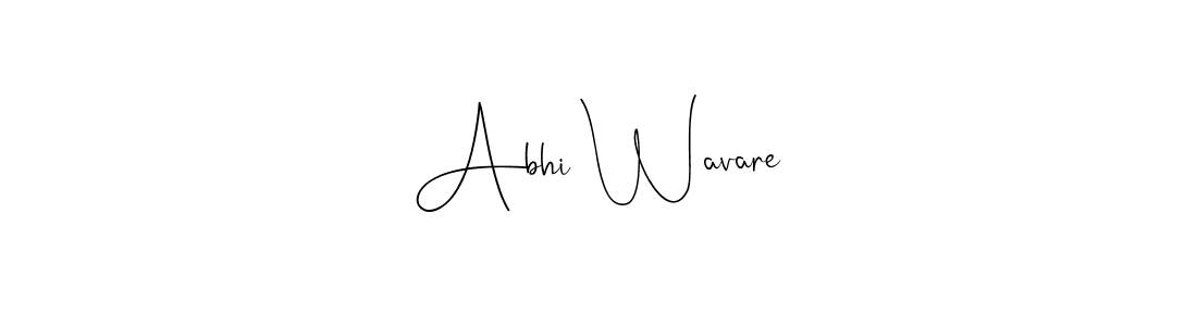 Make a beautiful signature design for name Abhi Wavare. With this signature (Andilay-7BmLP) style, you can create a handwritten signature for free. Abhi Wavare signature style 4 images and pictures png
