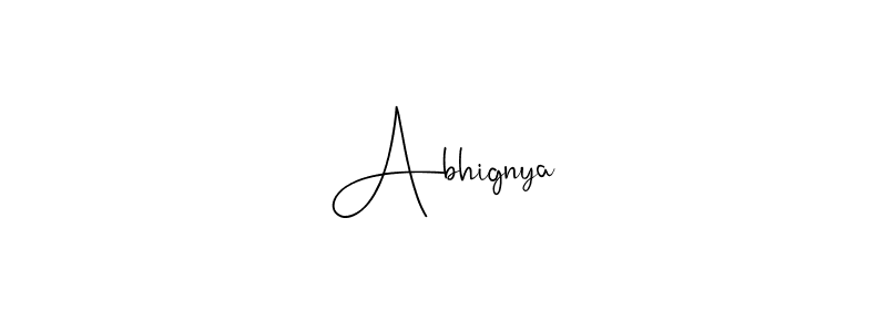 Design your own signature with our free online signature maker. With this signature software, you can create a handwritten (Andilay-7BmLP) signature for name Abhignya. Abhignya signature style 4 images and pictures png