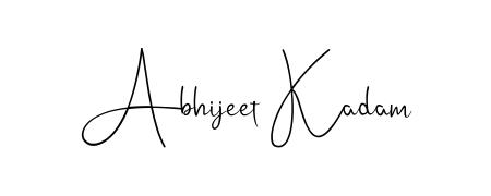 You can use this online signature creator to create a handwritten signature for the name Abhijeet Kadam. This is the best online autograph maker. Abhijeet Kadam signature style 4 images and pictures png