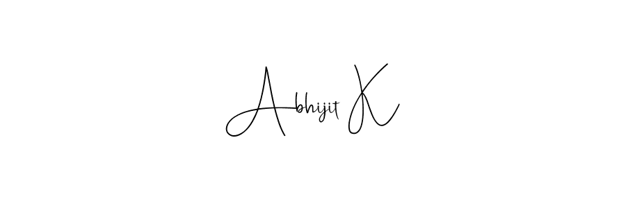 This is the best signature style for the Abhijit K name. Also you like these signature font (Andilay-7BmLP). Mix name signature. Abhijit K signature style 4 images and pictures png