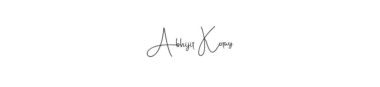 Also You can easily find your signature by using the search form. We will create Abhijit Kolay name handwritten signature images for you free of cost using Andilay-7BmLP sign style. Abhijit Kolay signature style 4 images and pictures png