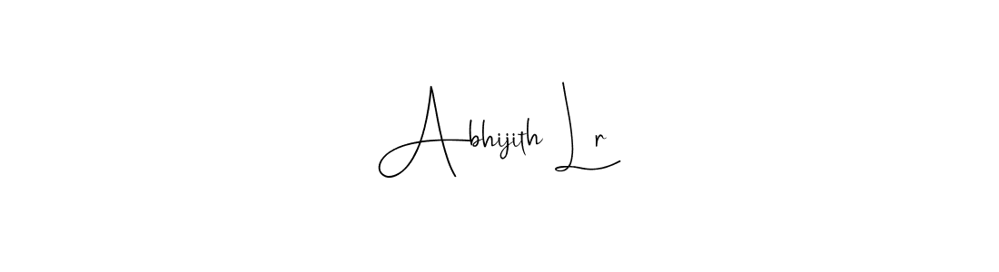 The best way (Andilay-7BmLP) to make a short signature is to pick only two or three words in your name. The name Abhijith Lr include a total of six letters. For converting this name. Abhijith Lr signature style 4 images and pictures png