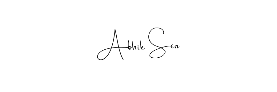 Abhik Sen stylish signature style. Best Handwritten Sign (Andilay-7BmLP) for my name. Handwritten Signature Collection Ideas for my name Abhik Sen. Abhik Sen signature style 4 images and pictures png