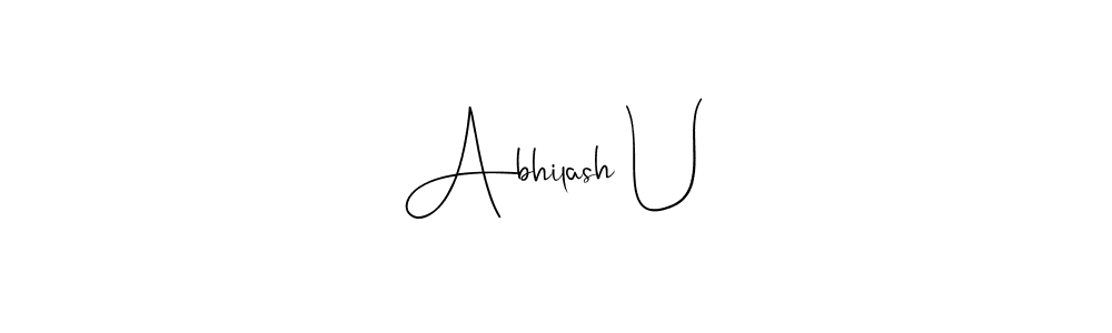 The best way (Andilay-7BmLP) to make a short signature is to pick only two or three words in your name. The name Abhilash U include a total of six letters. For converting this name. Abhilash U signature style 4 images and pictures png