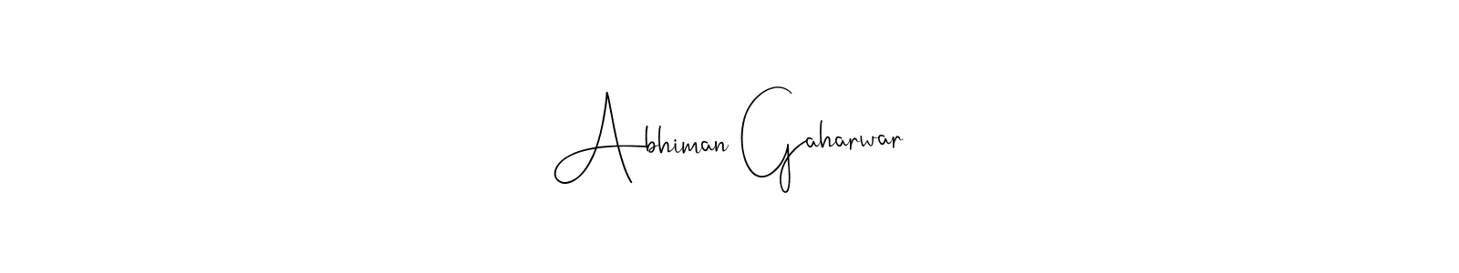 Make a beautiful signature design for name Abhiman Gaharwar. Use this online signature maker to create a handwritten signature for free. Abhiman Gaharwar signature style 4 images and pictures png