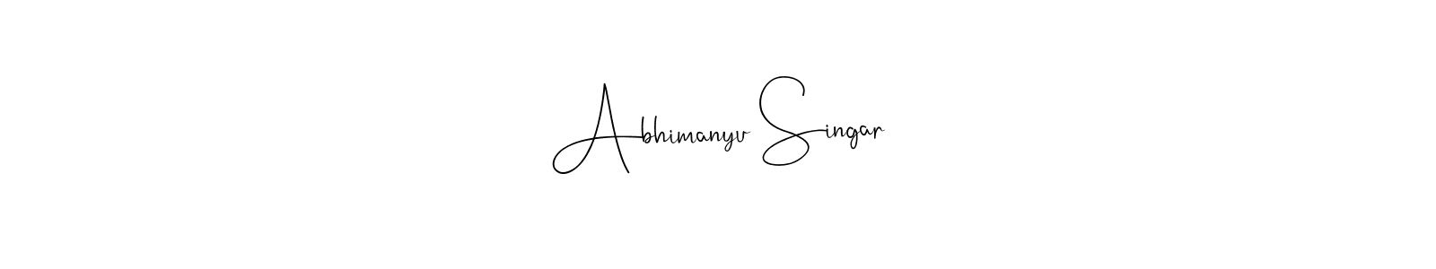 Also we have Abhimanyu Singar name is the best signature style. Create professional handwritten signature collection using Andilay-7BmLP autograph style. Abhimanyu Singar signature style 4 images and pictures png