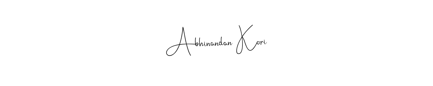 Also You can easily find your signature by using the search form. We will create Abhinandan Kori name handwritten signature images for you free of cost using Andilay-7BmLP sign style. Abhinandan Kori signature style 4 images and pictures png