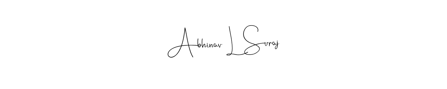 How to make Abhinav L Suraj signature? Andilay-7BmLP is a professional autograph style. Create handwritten signature for Abhinav L Suraj name. Abhinav L Suraj signature style 4 images and pictures png