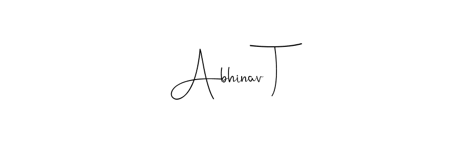 You can use this online signature creator to create a handwritten signature for the name Abhinav T. This is the best online autograph maker. Abhinav T signature style 4 images and pictures png