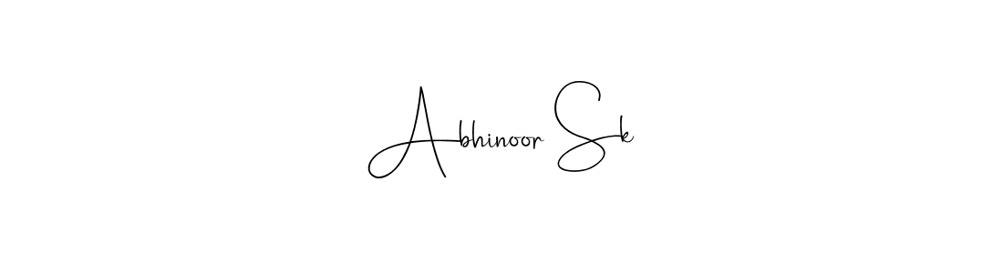 Design your own signature with our free online signature maker. With this signature software, you can create a handwritten (Andilay-7BmLP) signature for name Abhinoor Sk. Abhinoor Sk signature style 4 images and pictures png