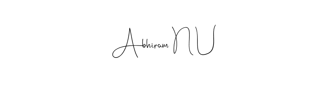 It looks lik you need a new signature style for name Abhiram N U. Design unique handwritten (Andilay-7BmLP) signature with our free signature maker in just a few clicks. Abhiram N U signature style 4 images and pictures png