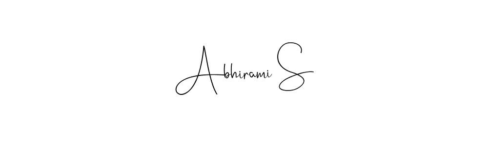 Make a beautiful signature design for name Abhirami S. With this signature (Andilay-7BmLP) style, you can create a handwritten signature for free. Abhirami S signature style 4 images and pictures png