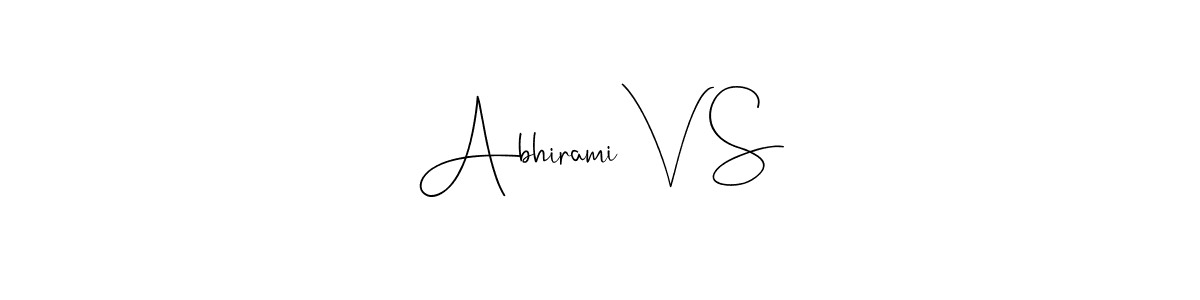 Use a signature maker to create a handwritten signature online. With this signature software, you can design (Andilay-7BmLP) your own signature for name Abhirami V S. Abhirami V S signature style 4 images and pictures png