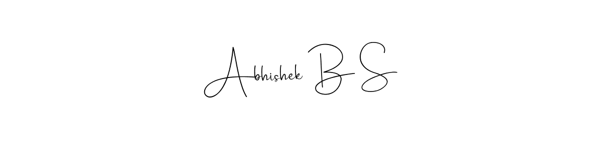 You should practise on your own different ways (Andilay-7BmLP) to write your name (Abhishek B S) in signature. don't let someone else do it for you. Abhishek B S signature style 4 images and pictures png