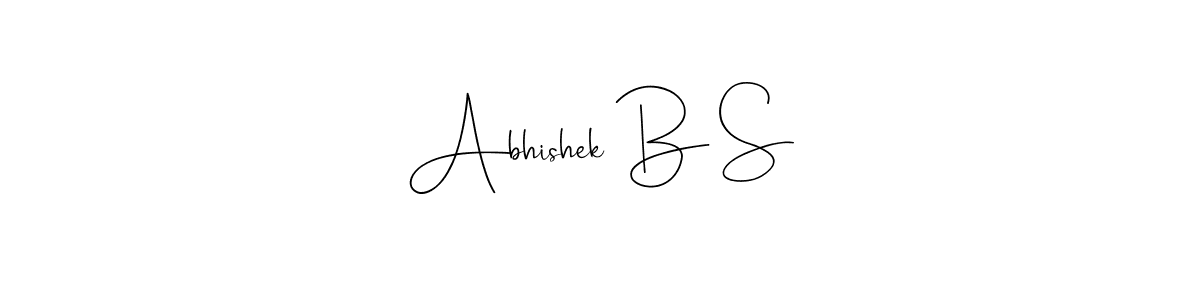Andilay-7BmLP is a professional signature style that is perfect for those who want to add a touch of class to their signature. It is also a great choice for those who want to make their signature more unique. Get Abhishek B S name to fancy signature for free. Abhishek B S signature style 4 images and pictures png
