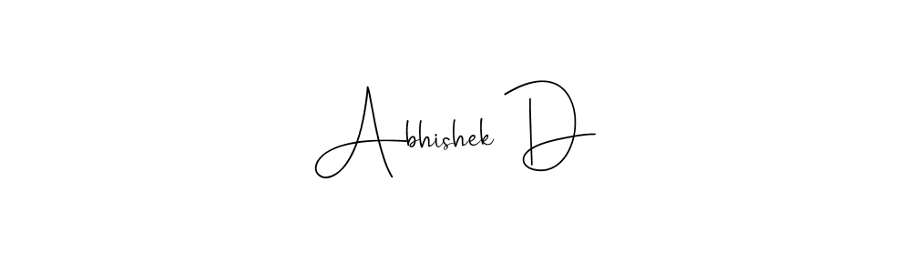 How to make Abhishek D name signature. Use Andilay-7BmLP style for creating short signs online. This is the latest handwritten sign. Abhishek D signature style 4 images and pictures png